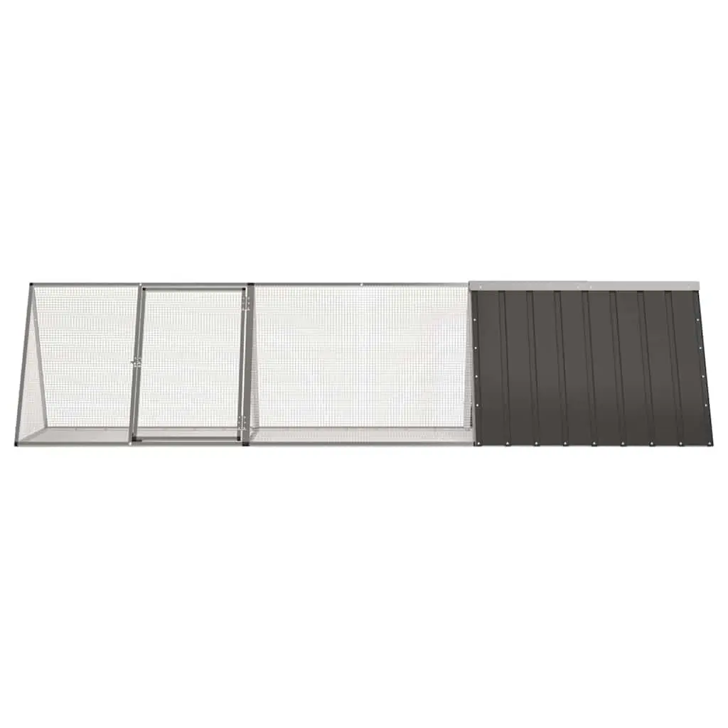 Rabbit Cage Hutch Galvanised Steel Anthracite Large