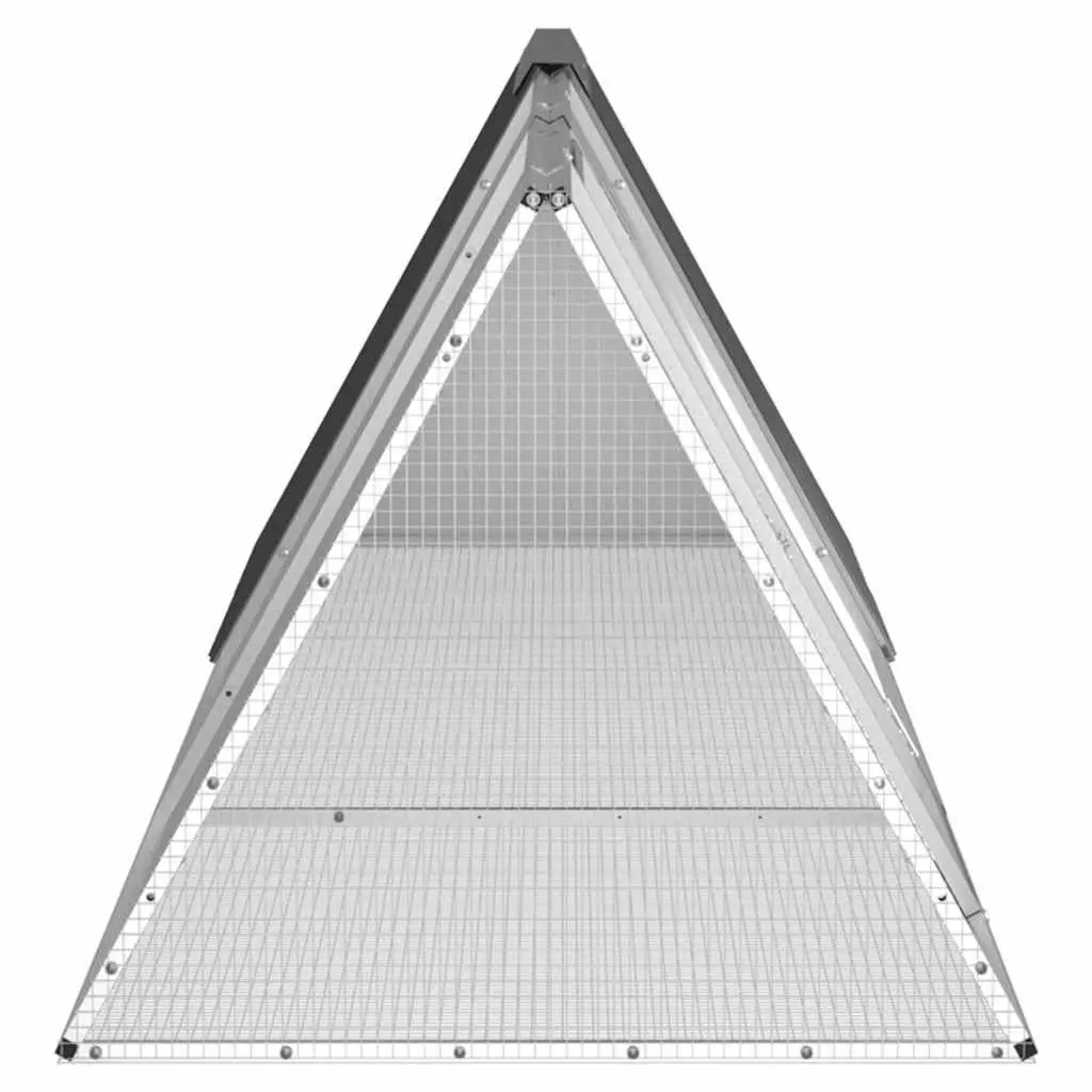 Rabbit Cage Hutch Galvanised Steel Anthracite Large