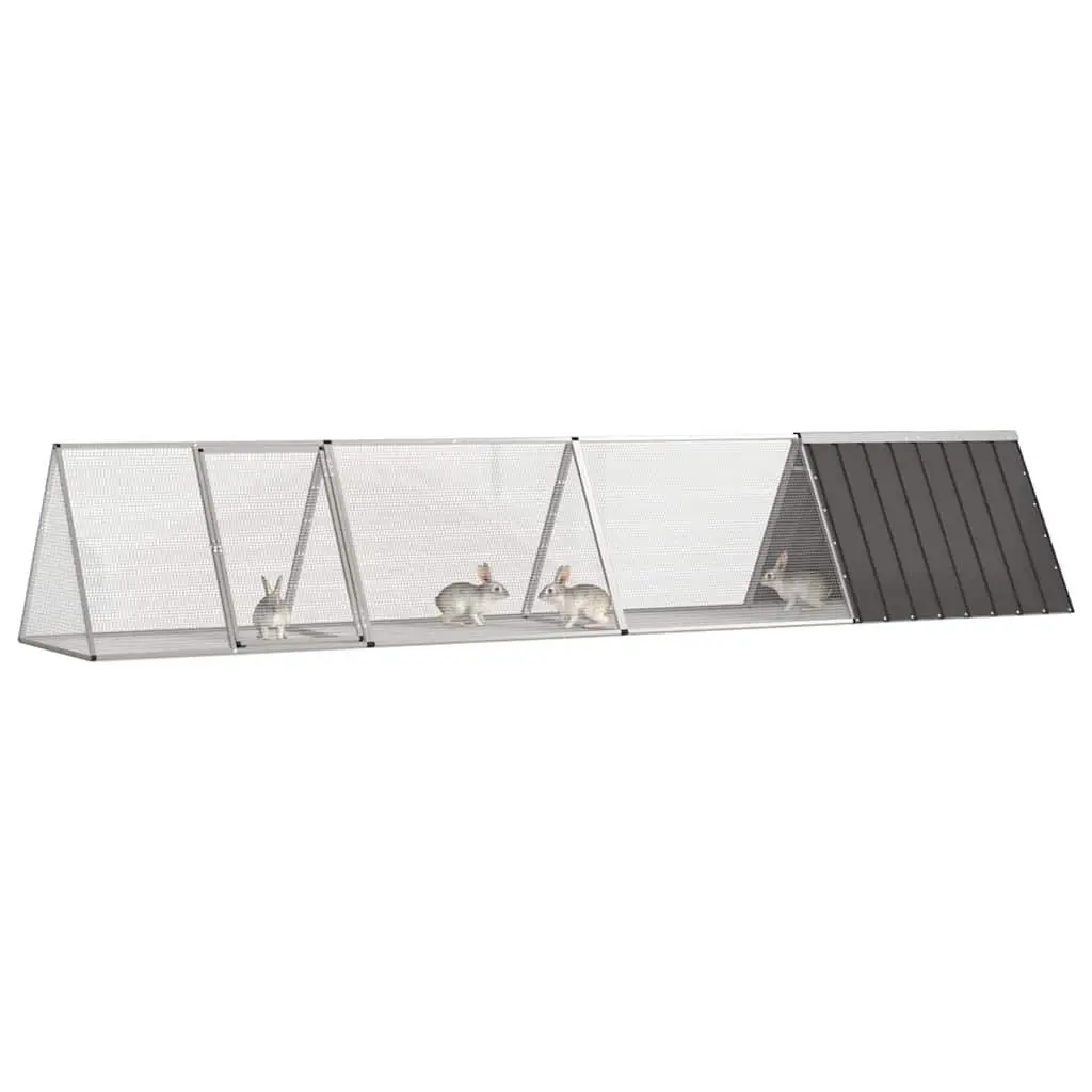 Rabbit Cage Galvanised Steel Mesh Ventilated Anthracite Small Animal Outdoor Playpen