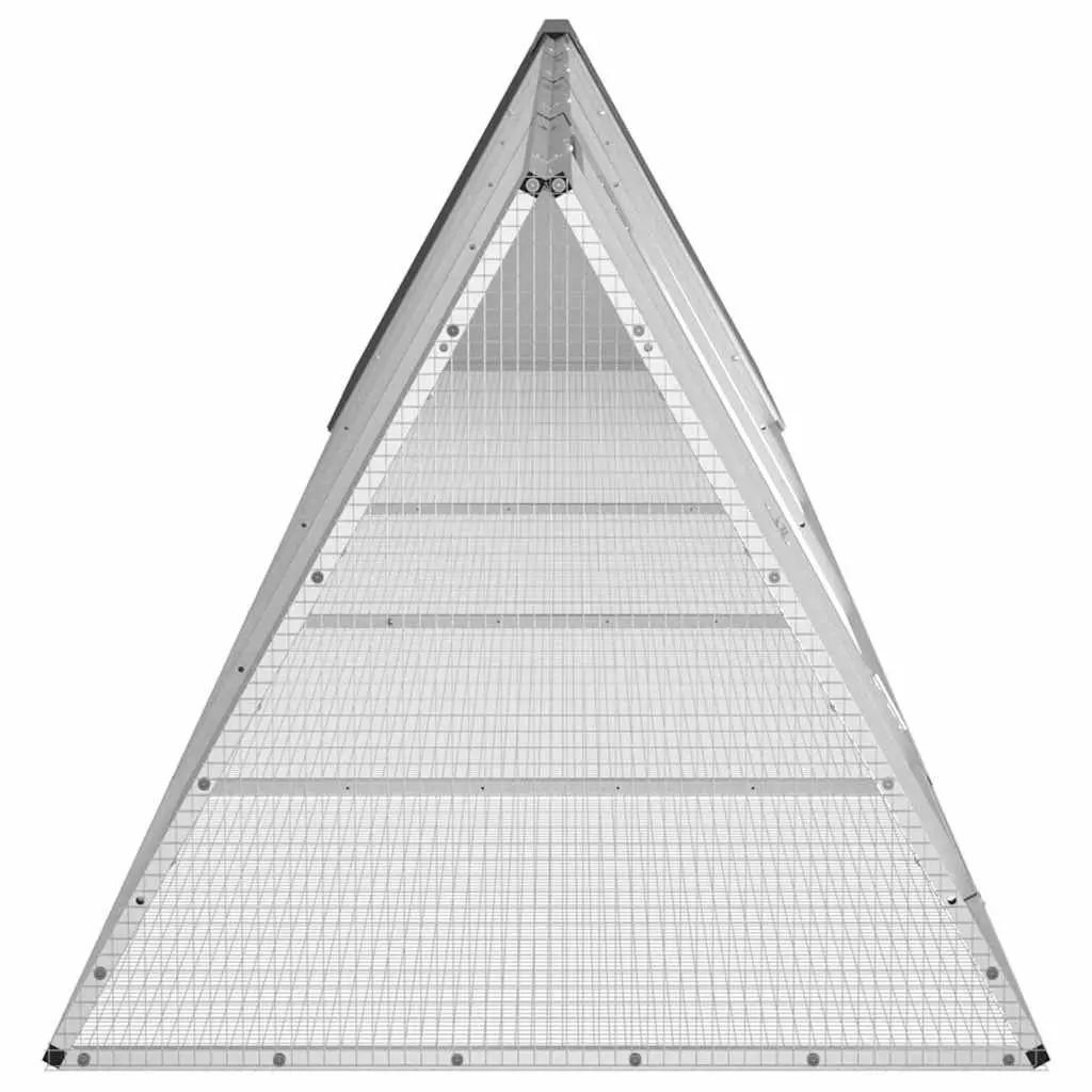Rabbit Cage Hutch Galvanised Steel Anthracite Outdoor Run Enclosure Extension 5045 x 805 x 710 cm