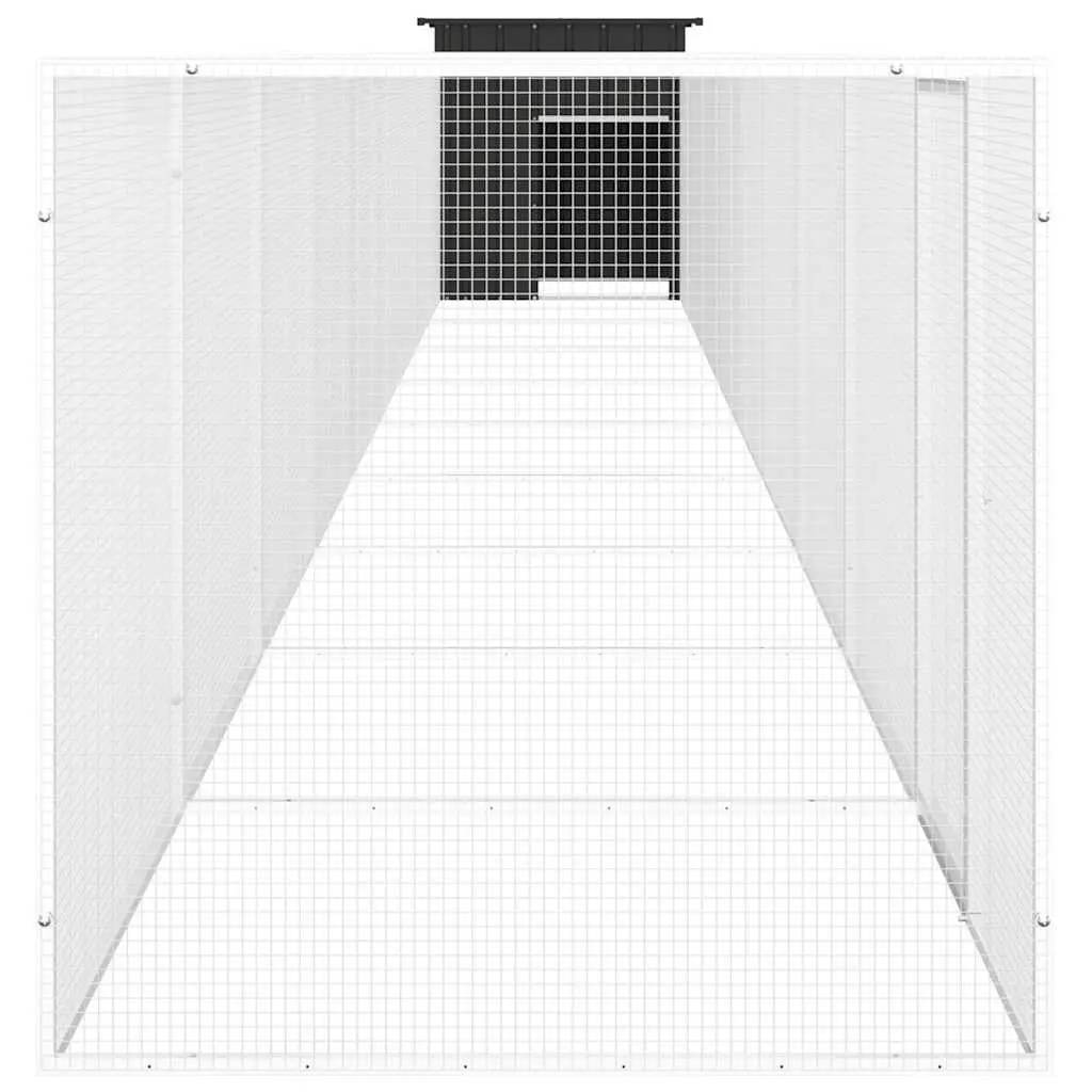 Chicken Cage Galvanised Steel Anthracite 1000 x 91 x 100 cm