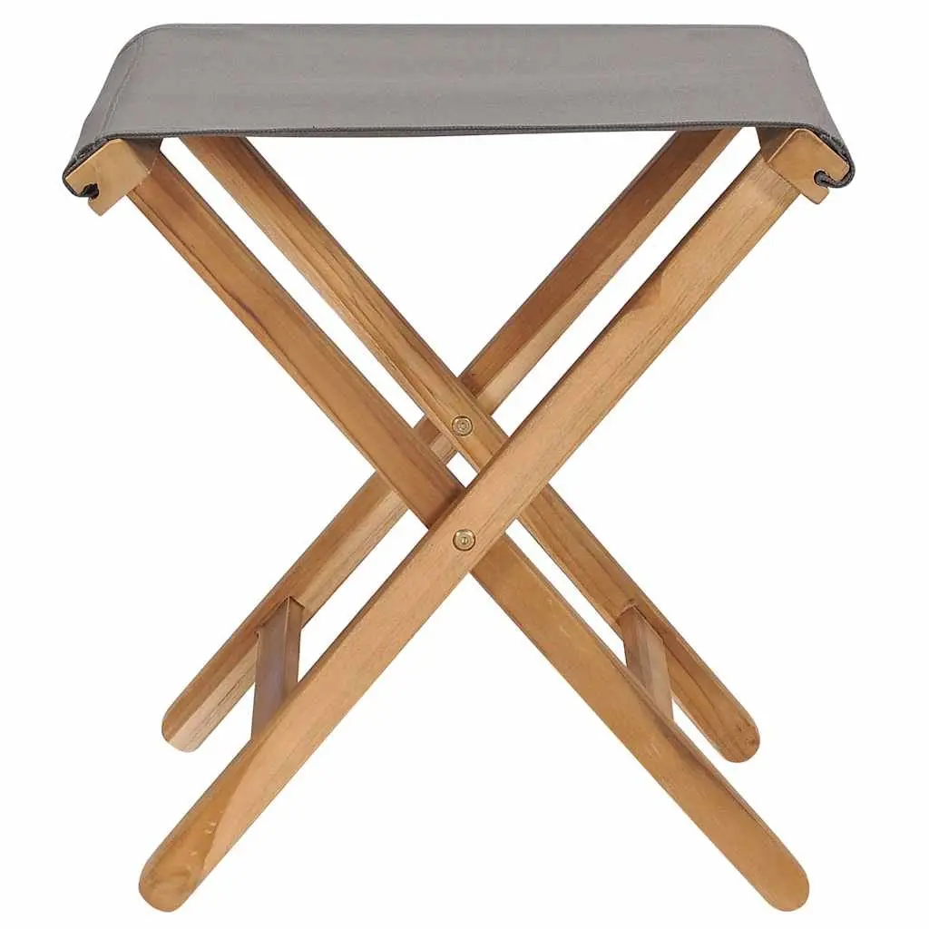 Folding Chairs Solid Wood Fabric Seat Outdoor Garden Patio 2 Piece