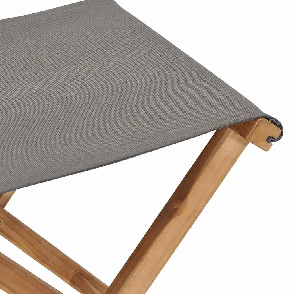 Folding Chairs Solid Wood Fabric Seat Outdoor Garden Patio 2 Piece