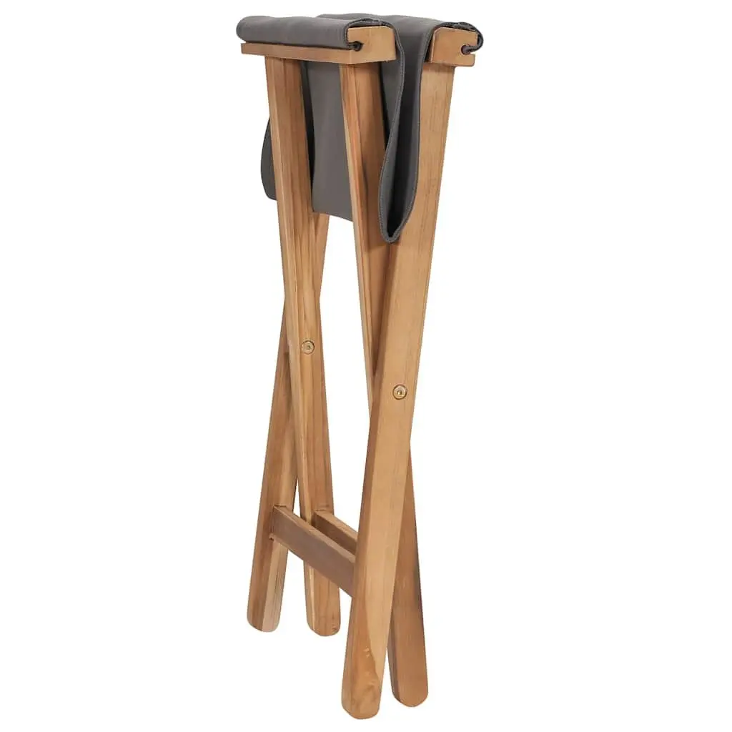 Folding Chairs Solid Wood Fabric Seat Outdoor Garden Patio 2 Piece