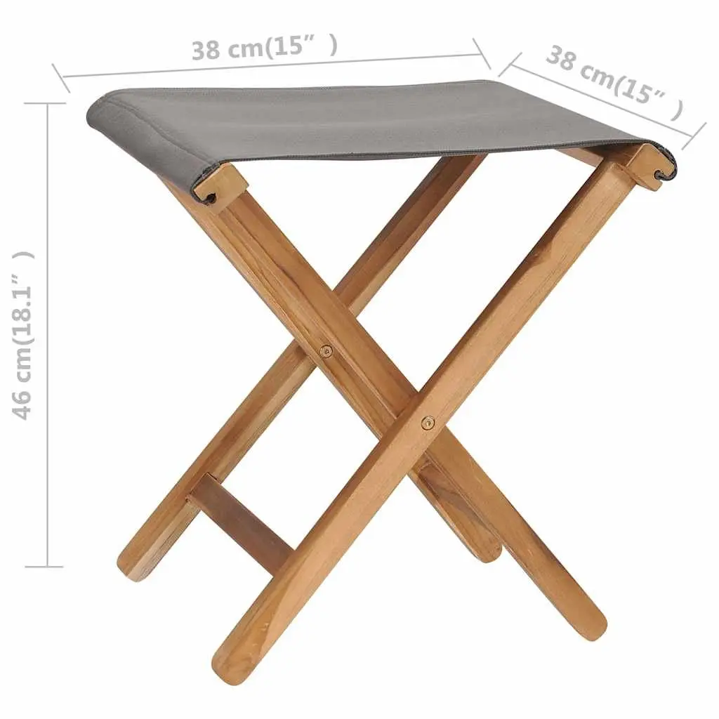 Folding Chairs Solid Wood Fabric Seat Outdoor Garden Patio 2 Piece