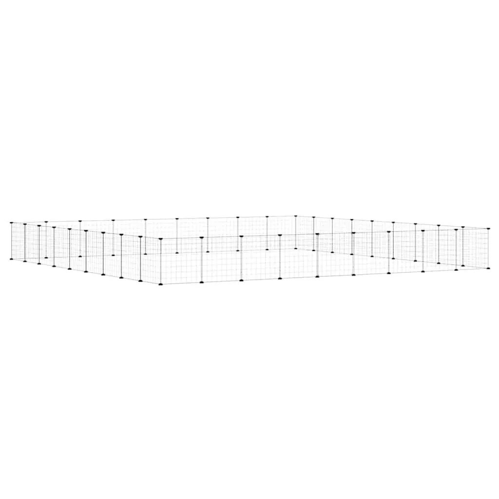 36 Panel Pet Cage Modular Black 35x35 cm Small Animal Habitat