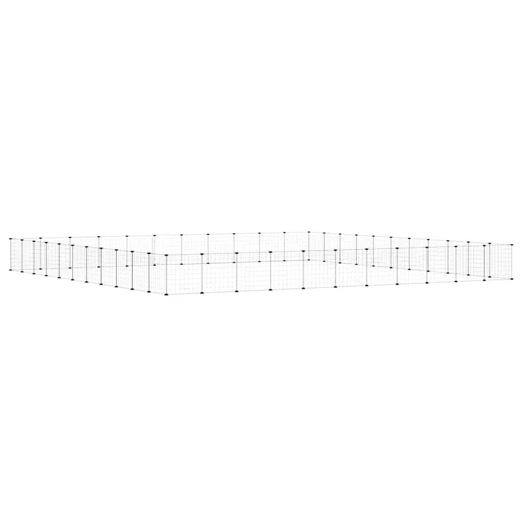 Pet Cage Modular 44 Panel Enclosure Black