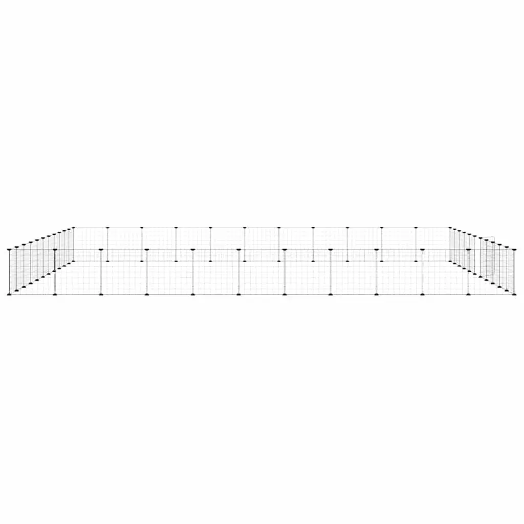 Pet Cage Modular 44 Panel Enclosure Black