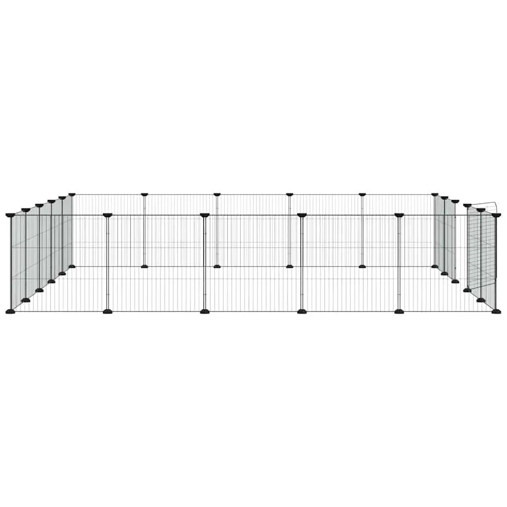 20 Panel Pet Cage Modular Black 35x35 cm