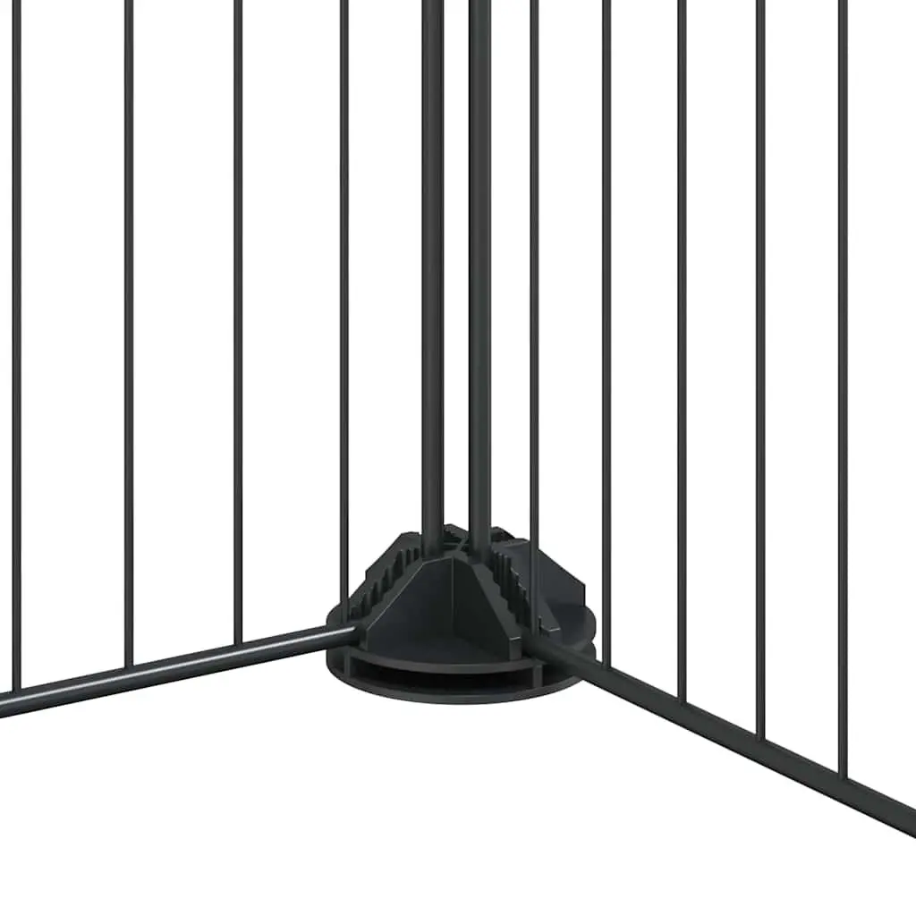 52-Panel Pet Cage with Door Black 35x35 cm Modular Small Animal Habitat