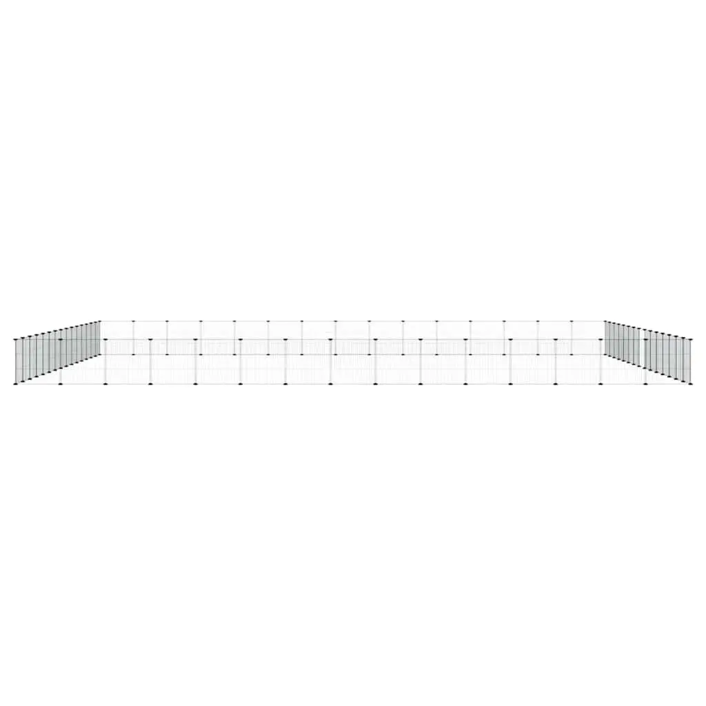 60 Panel Pet Cage with Door Black 35x35cm Small Animal Habitat Enclosure