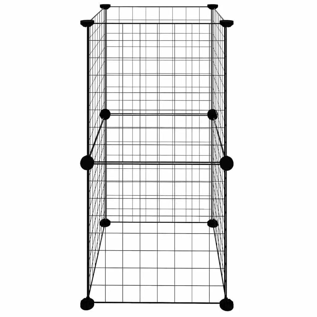8 Panel Small Animal Pet Cage Black Enclosure Exercise Playpen Indoor Habitat