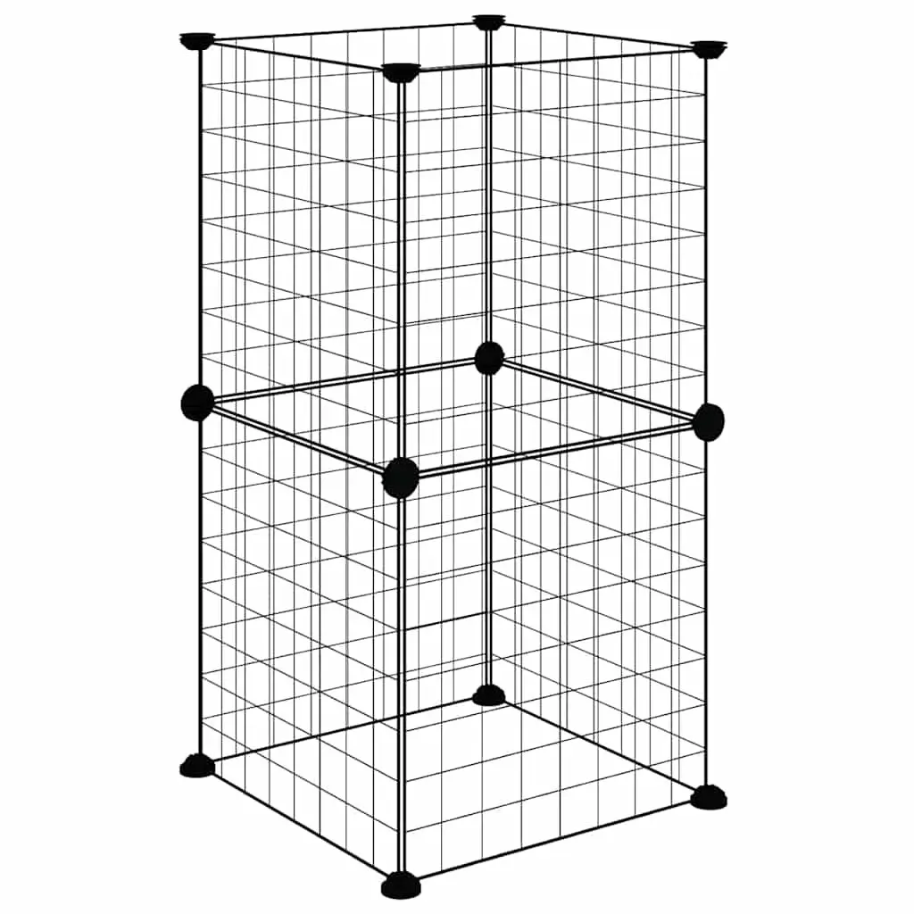 8 Panel Small Animal Pet Cage Black Enclosure Exercise Playpen Indoor Habitat