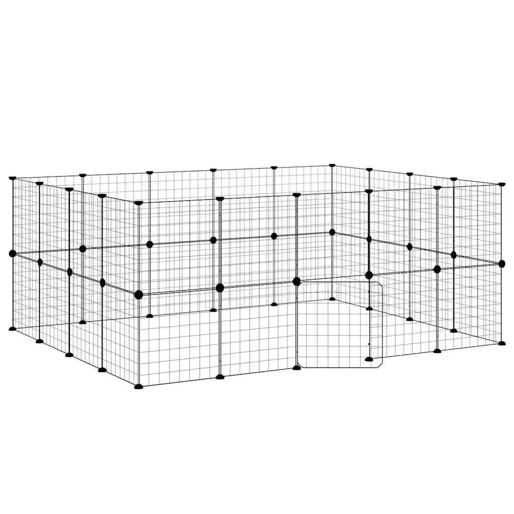36-Panel Pet Cage Enclosure with Door 175x140x70 cm DIY Animal Playpen Fence