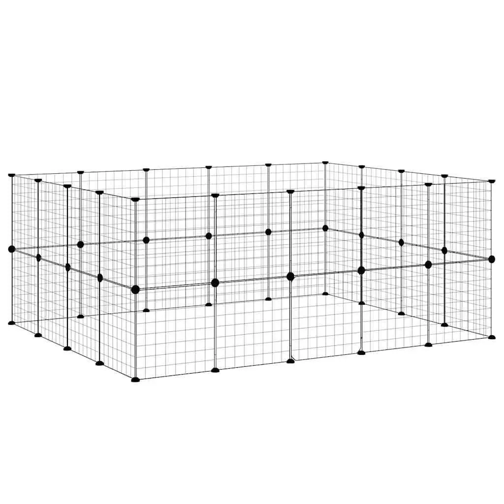 36-Panel Pet Cage Enclosure with Door 175x140x70 cm DIY Animal Playpen Fence