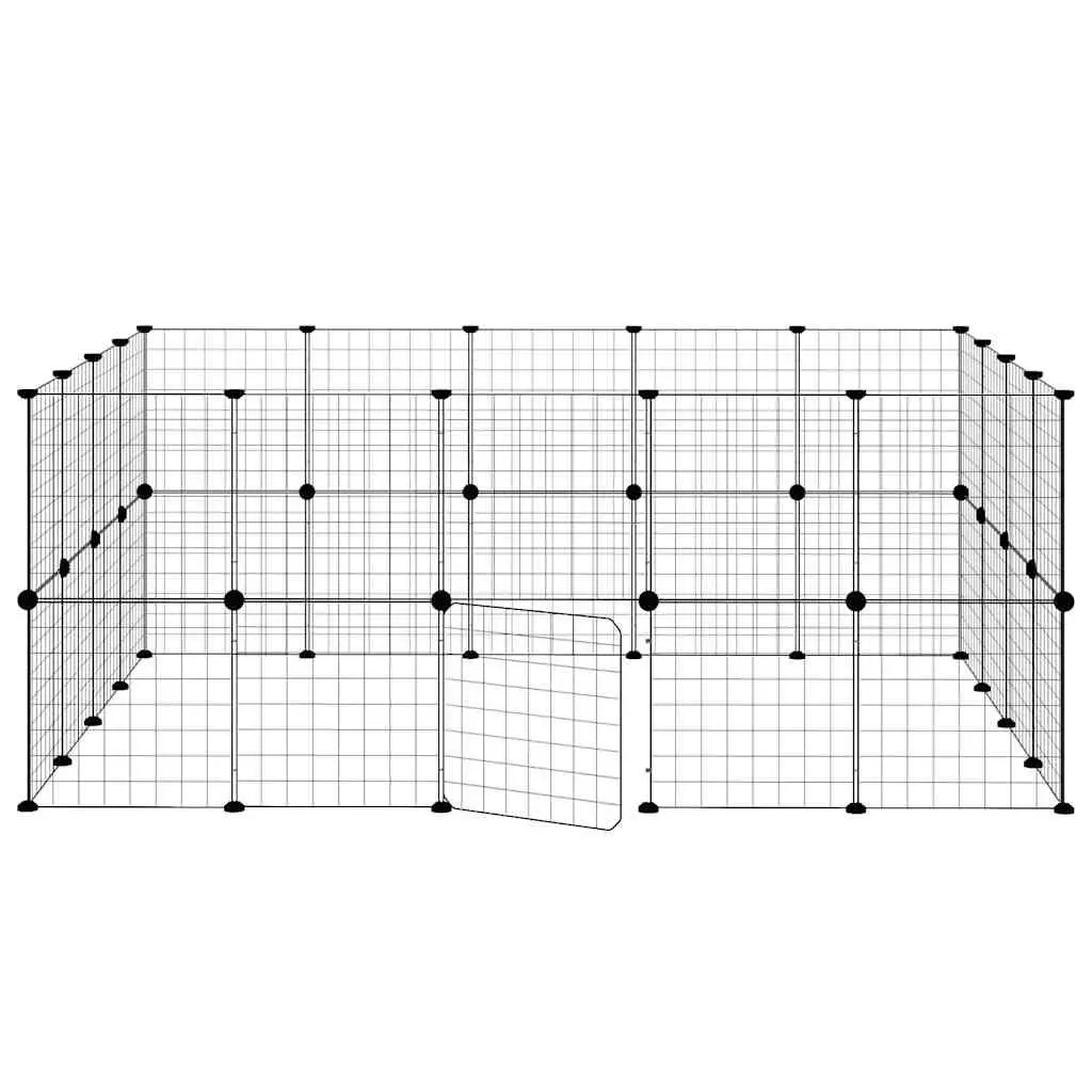 36-Panel Pet Cage Enclosure with Door 175x140x70 cm DIY Animal Playpen Fence