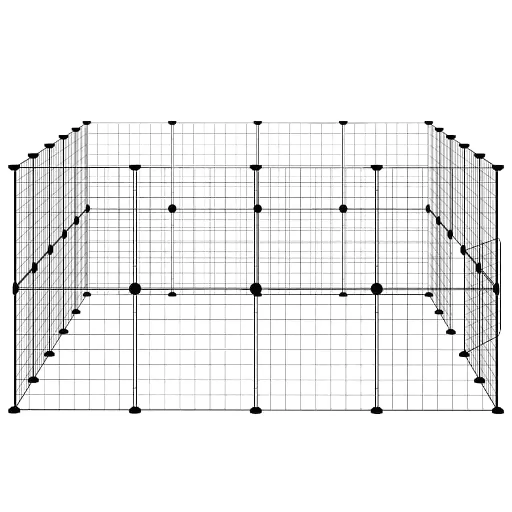 36-Panel Pet Cage Enclosure with Door 175x140x70 cm DIY Animal Playpen Fence