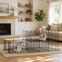 Friendly 44-Panel Small Pet Cage with Door Access