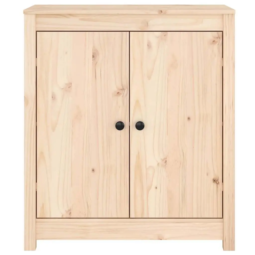 Solid Pine Wood Sideboards Set of 2 Brown 70x35x80 cm Storage Cabinets