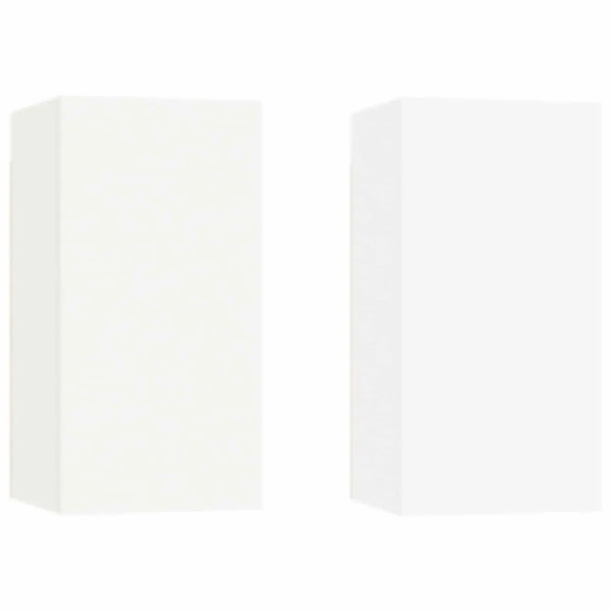 TV Cabinet Set 4 Piece White Wall Mounted Storage Unit