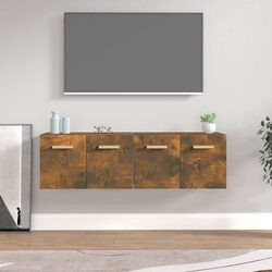 Your Space Awaits: Floating Smoked Oak Cabinets for Storage