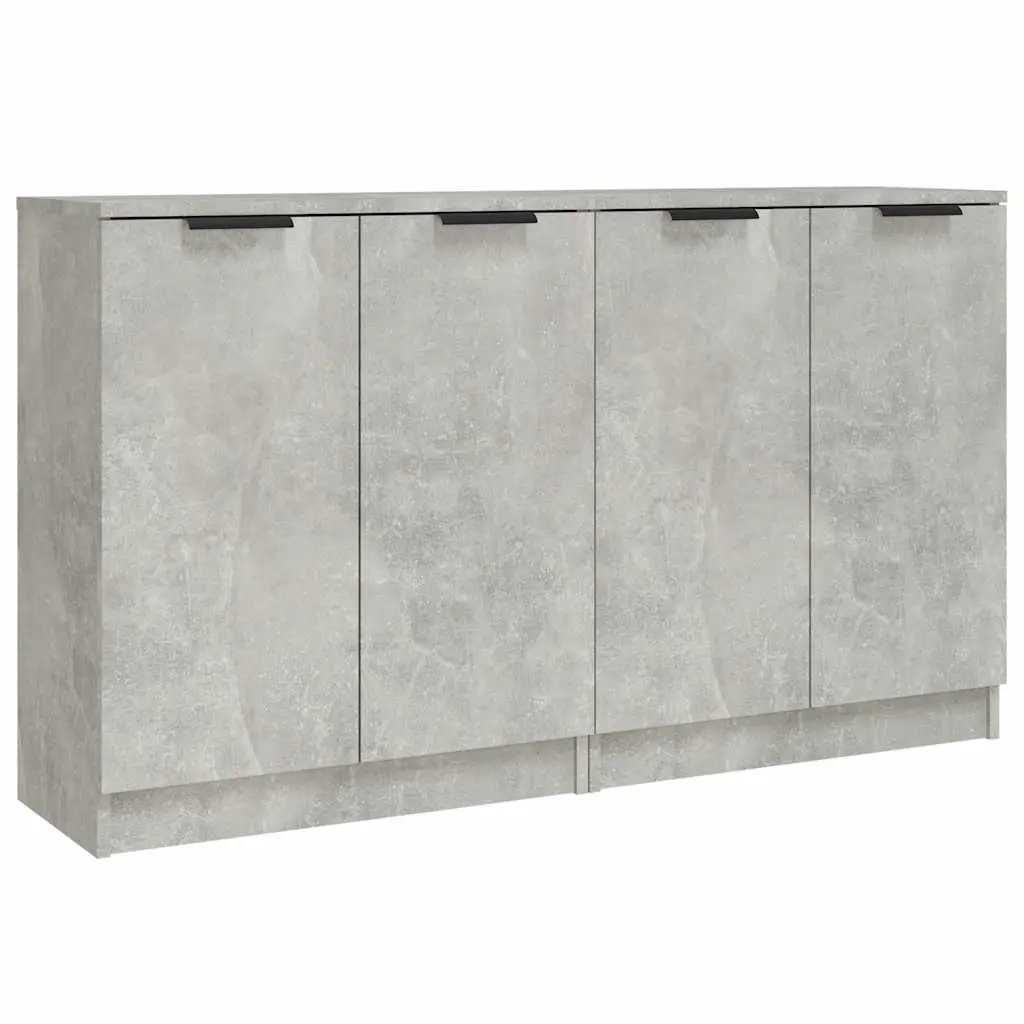 Sideboard Cabinet Grey Engineered Wood 60x30x70 cm Set of 2