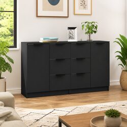 Friendly Black Sideboard Cabinets to Organize Your Space - Set of 2