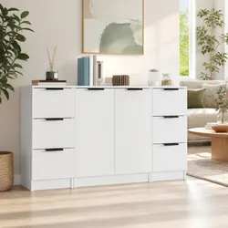 You’ll Love This 3-Piece White Sideboard Storage Set