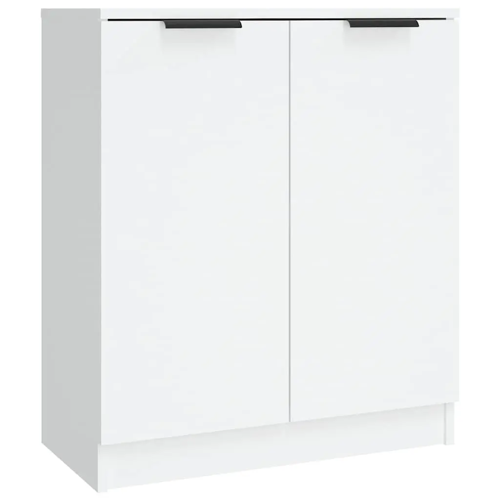 Sideboards 3 pcs White Storage Cabinet Engineered Wood Bedroom Living Room