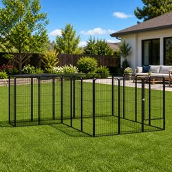 Your Friendly 18-Panel Dog Playpen for Safe Playtime