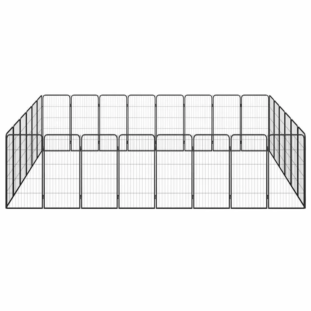 Dog Playpen Heavy-Duty 28-Panel Outdoor Indoor Exercise Pen Black