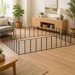 Your Dog's New Playpen: 40-Panel Steel Solution