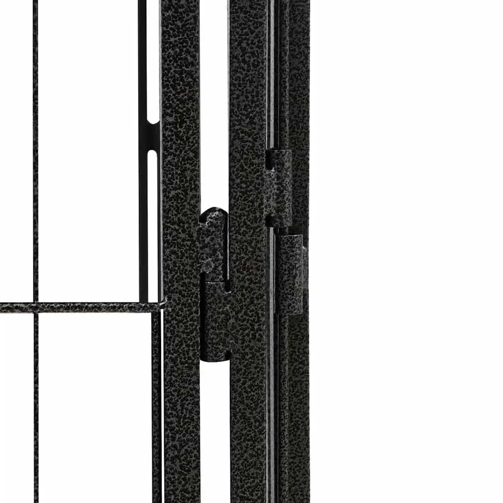 Outdoor Dog Exercise Pen Heavy-Duty 20 Panel Black Steel Playpen for Safe Exercise and Flexibility