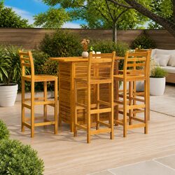 Join Friends Around This Cozy 5 Piece Bar Set