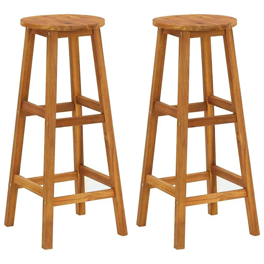 Garden Bar Set Wooden Bistro Table with Rooftop and 2 Bar Stools Outdoor Patio Furniture Brown