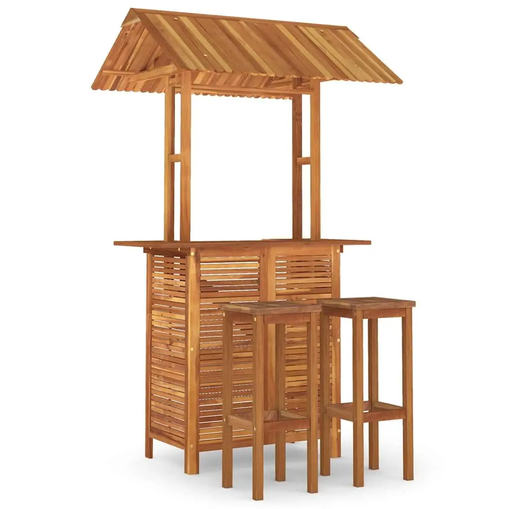 Garden Bar Set 3 Piece Outdoor Furniture Bistro Table Stools Patio Dining
