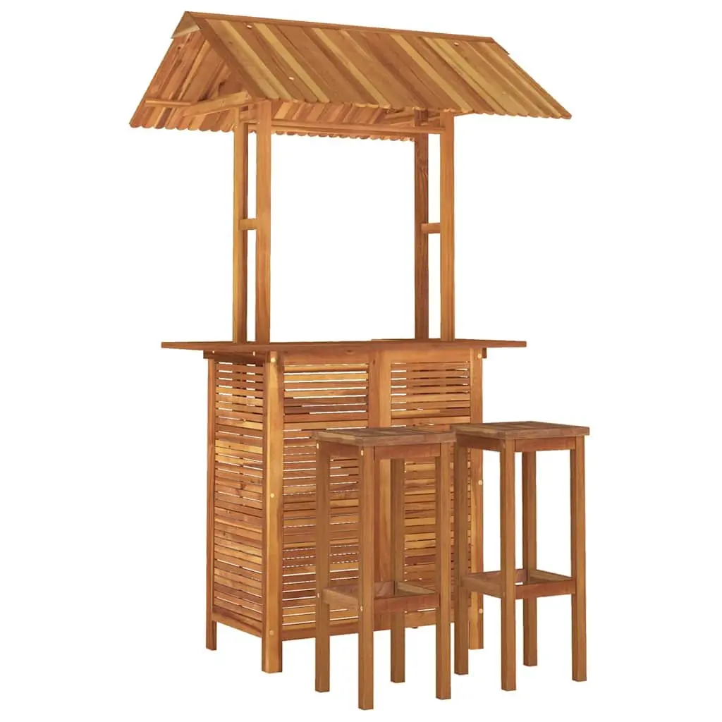 Garden Bar Set 3 Piece Outdoor Furniture Bistro Table Stools Patio Dining