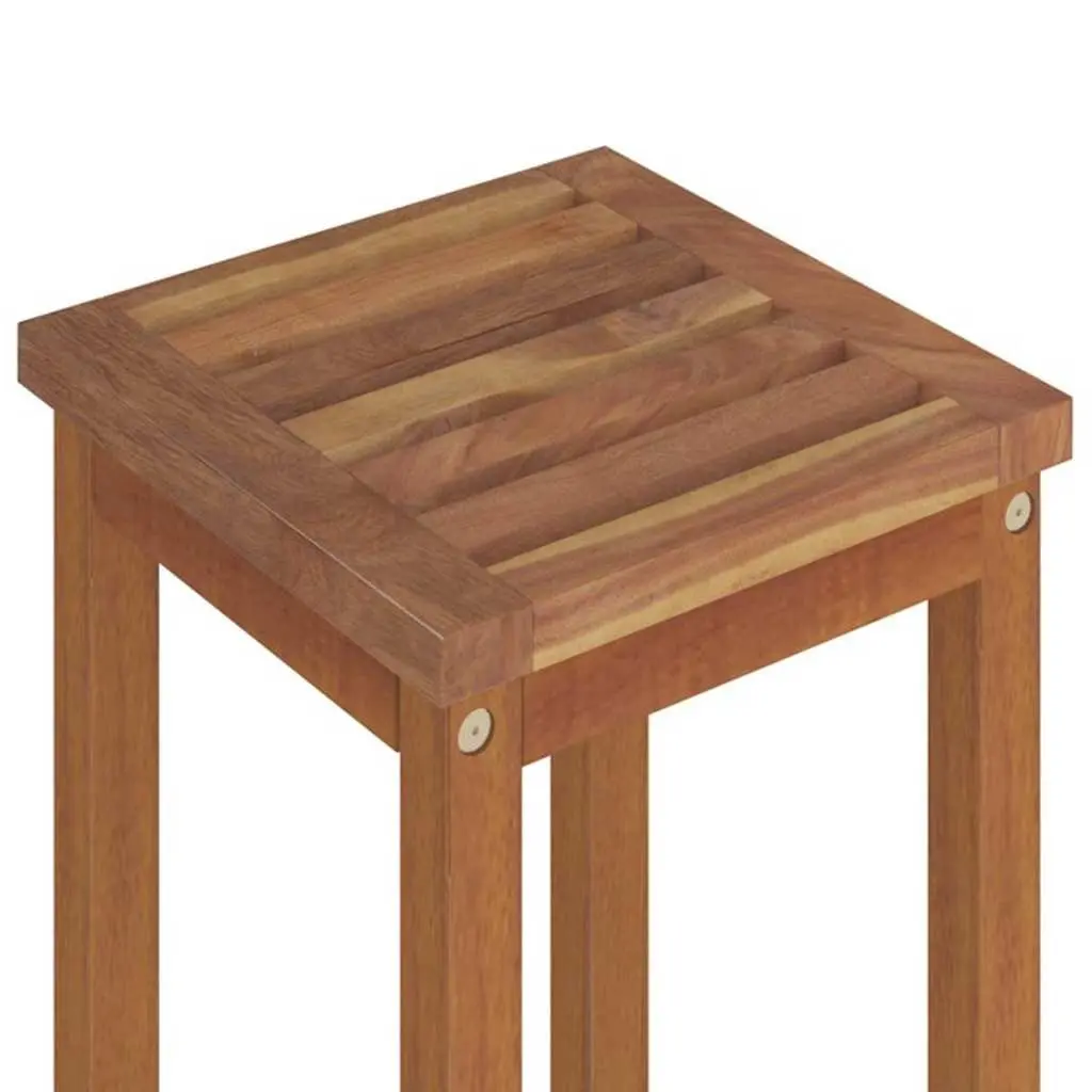 5 Piece Garden Bar Set Solid Acacia Wood Outdoor Bistro Table and Bar Stools