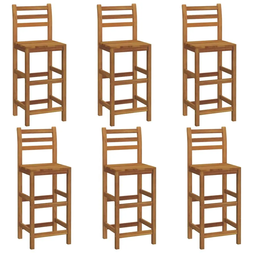 7 Piece Garden Bar Set Solid Acacia Wood Outdoor Furniture Patio Bistro Table