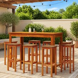 Friendly 9-Piece Garden Bar Set for Your Outdoor Space