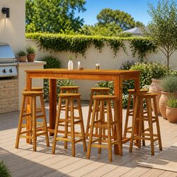 Join Friends Around Our 9 Piece Garden Bar Set