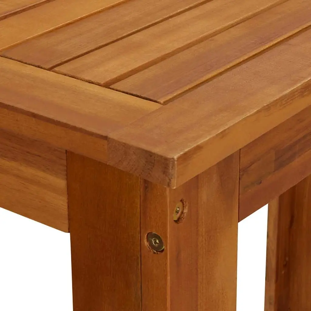 Garden Bar Set Wooden Bistro Table and Stools 9 Piece Outdoor Furniture