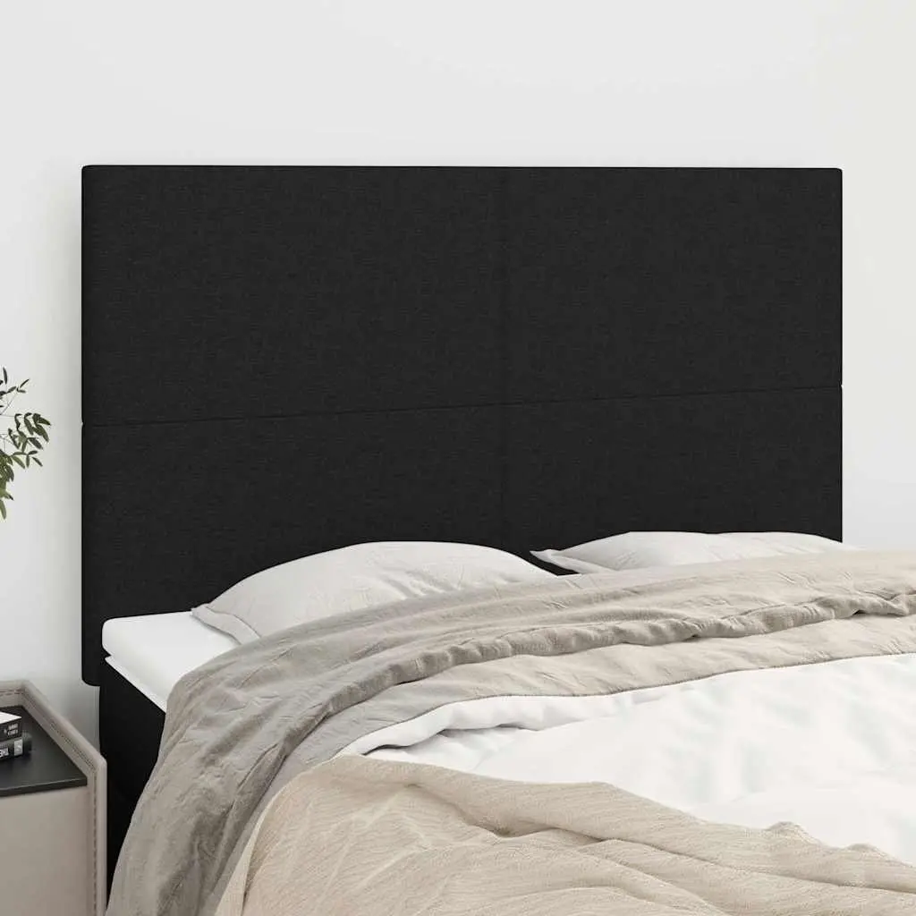 Fabric Headboard Adjustable Height Black Wooden Legs Bedroom Back Support