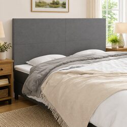 Your New Dark Grey Fabric Headboard Awaits You