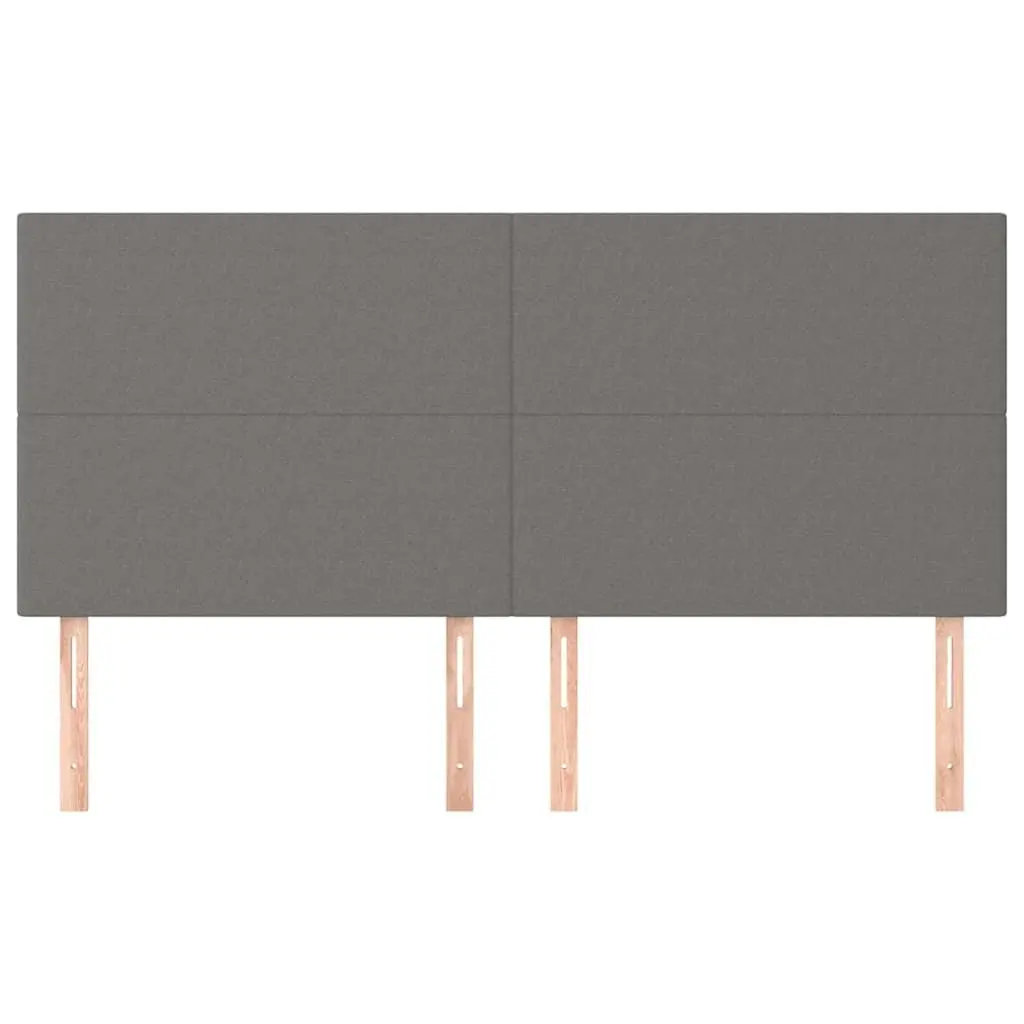 Headboard Dark Grey Fabric Adjustable Height Wooden Legs 200W x 5D x 118128H cm