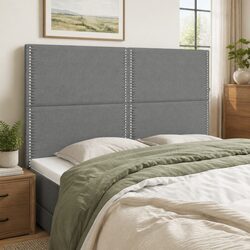 Your New Dark Grey Headboard Awaits: Stylish and Adjustable