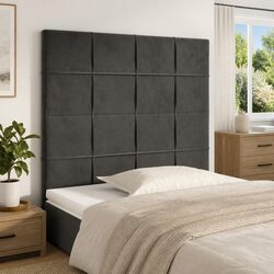 Your Cozy Dark Grey Velvet Headboard Awaits
