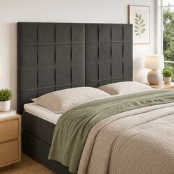 Your Cozy Dark Grey Velvet Headboard Awaits You