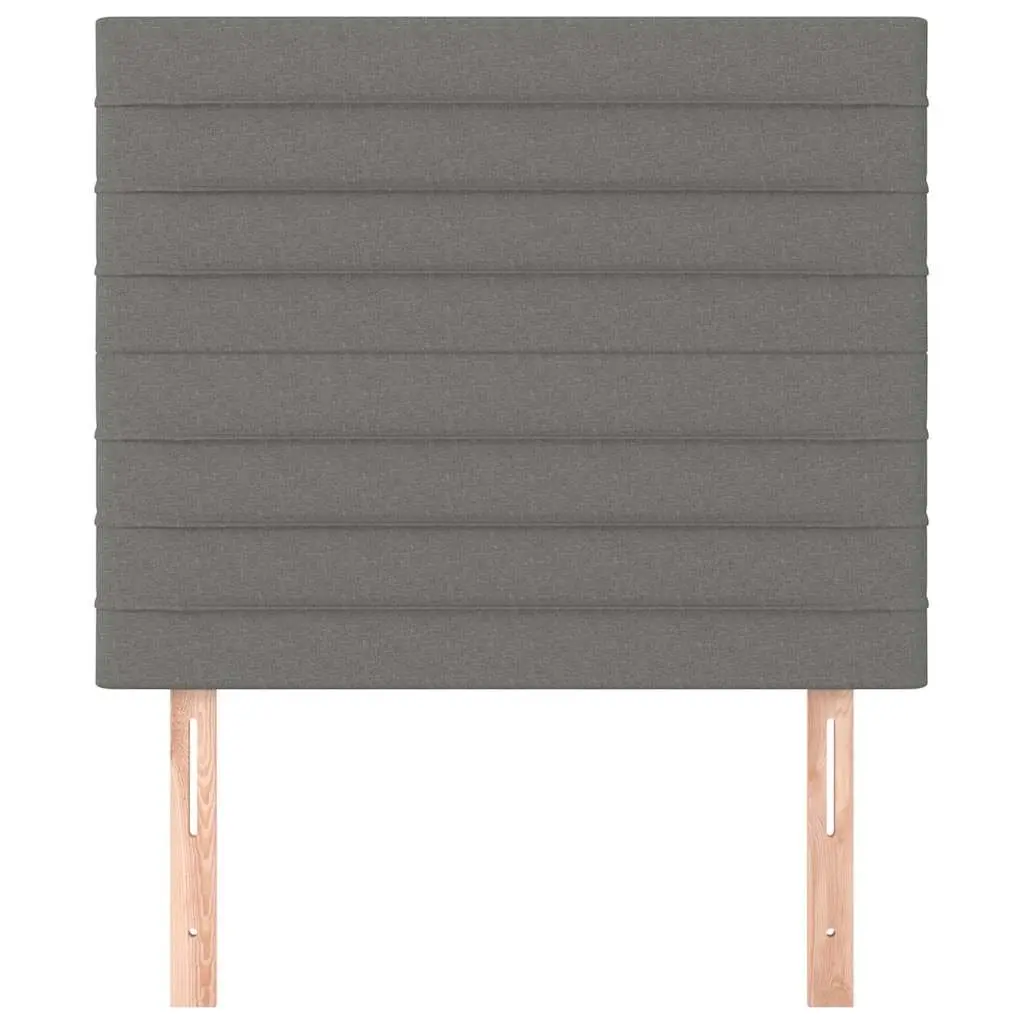 Headboard Dark Grey Fabric 100x5x118128 cm Bedroom Furniture with Wooden Legs