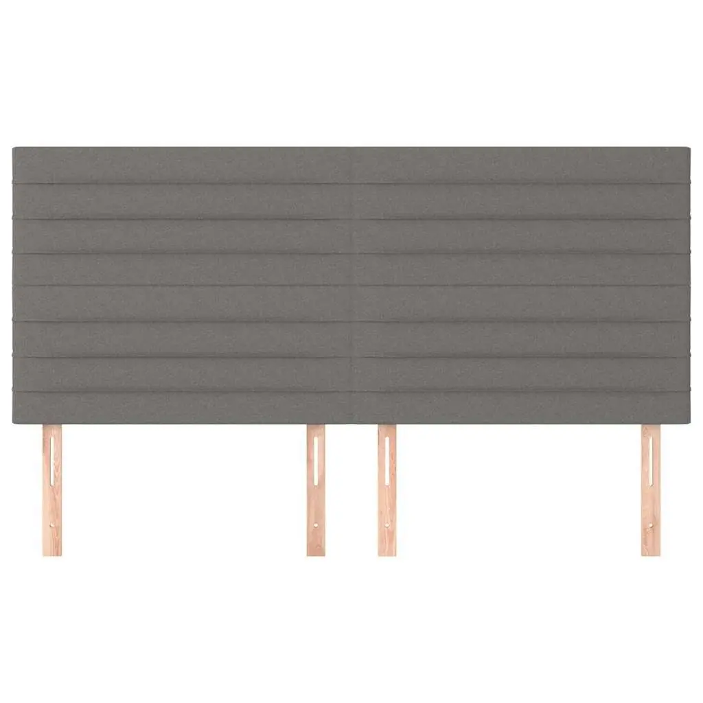 Fabric Headboard Dark Grey Adjustable Height 200x5x118128 cm Bedroom Bed Back Support